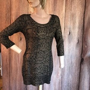 INC Sweater Dress Size Small Metallic